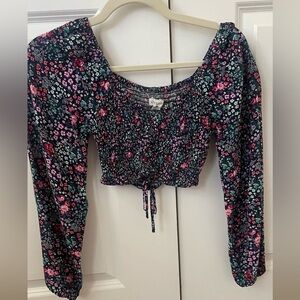 AEROPOSTALE cropped long sleeve with ties